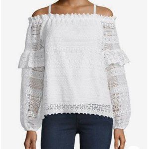 Parker Jordana Cold Shoulder Lace Blouse